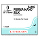 ETHICON Suture, PERMA-HAND, SUTUPAK Pre-Cut Sutures, 10-24", Size 0. MFID: SA86G