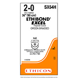 ETHICON Suture, ETHIBOND EXCEL, TAPERCUT, V-5 / V-5, 36", Size 2-0. MFID: SX54H (USA ONLY)