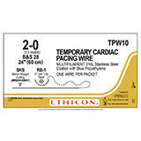 ETHICON Suture, Surgical Stainless Steel, Temporary Pacing Wire, RB-1 / SKS, 24", Size 2-0. MFID: TPW10 (USA ONLY)