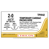 ETHICON Suture, Surgical Stainless Steel, Temporary Pacing Wire, BB-1 / SKS-3, 2-24", 2-0. MFID: TPW42 (USA ONLY)