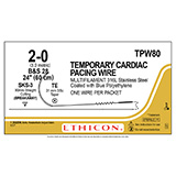 ETHICON Suture, Surgical Stainless Steel, Temporary Pacing Wire, TE / SKS-3, 24", Size 2-0. MFID: TPW80 (USA ONLY)