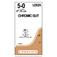 ETHICON Suture, Surgical Gut - Chromic, Taper Point, RB-1, 27", Size 5-0. MFID: U202H