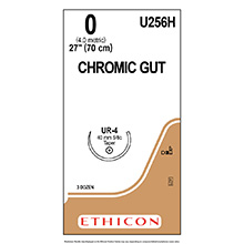 ETHICON Suture, Surgical Gut - Chromic, Taper Point, UR-4, 27", Size 0. MFID: U256H
