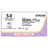 ETHICON Suture, Coated VICRYL Plus, Taper Point, RB-1, 27", Size 5-0. MFID: VCP213H (USA ONLY)