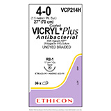 ETHICON Suture, Coated VICRYL Plus, Taper Point, RB-1, 27", Size 4-0. MFID: VCP214H (USA ONLY)