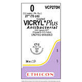 ETHICON Suture, Coated VICRYL Plus, Taper Point, CT-2, 18", Size 0. MFID: VCP270H (USA ONLY)