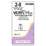 ETHICON Suture, Coated VICRYL Plus, Taper Point, RB-1, 18", Size 2-0. MFID: VCP306H (USA ONLY)