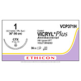 ETHICON Suture, Coated VICRYL Plus, Taper Point, CTX, 36", Size 1. MFID: VCP371H (USA ONLY)