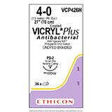 ETHICON Suture, Coated VICRYL Plus, Precision Point - Reverse Cut, PS-2, 27", Size 4-0. MFID: VCP426H (USA ONLY)