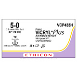 ETHICON Suture, Coated VICRYL Plus, Taper Point, TF, 27", Size 5-0. MFID: VCP433H (USA ONLY)