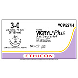 ETHICON Suture, Coated VICRYL Plus, Taper Point, SH / SH, 36", Size 3-0. MFID: VCP527H (USA ONLY)