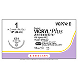ETHICON Suture, Coated VICRYL Plus, Taper Point, CT-1, 8-18", Size 1. MFID: VCP741D (USA ONLY)