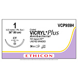ETHICON Suture, Coated VICRYL Plus, Taper Point, CT, 36", Size 1. MFID: VCP959H (USA ONLY)