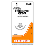 ETHICON Suture, ETHIBOND EXCEL, Reverse Cutting, OS-8, 30", Size 1. MFID: X548H (USA ONLY)