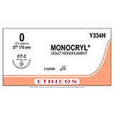 ETHICON Suture, MONOCRYL, Taper Point, CT-2, 27", Size 0. MFID: Y334H (USA ONLY)
