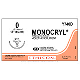 ETHICON Suture, MONOCRYL, Taper Point, CT-1, 8-18", Size 0. MFID: Y740D (USA ONLY)