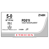 ETHICON Suture, PDS II, Taper Point, RB-2 / RB-2, 30", Size 5-0. MFID: Z148H (USA ONLY)
