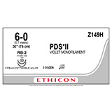 ETHICON Suture, PDS II, Taper Point, RB-2 / RB-2, 30", Size 6-0. MFID: Z149H (USA ONLY)
