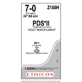 ETHICON Suture, PDS II, Taper Point, BV-1 / BV-1, 24", Size 7-0. MFID: Z155H (USA ONLY)