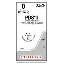 ETHICON Suture, PDS II, Taper Point, CT-1, 18", Size 0. MFID: Z340H