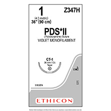ETHICON Suture, PDS II, Taper Point, CT-1, 36", Size 1. MFID: Z347H