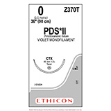 ETHICON Suture, PDS II, Taper Point, CTX, 18", Size 0, 2 dozens. MFID: Z370T (USA ONLY)