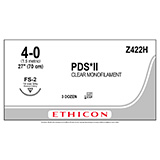 ETHICON Suture, PDS II, Reverse Cutting, FS-2, 27", Size 4-0. MFID: Z422H (USA ONLY)