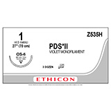 ETHICON Suture, PDS II, Reverse Cutting, OS-6, 27", Size 1. MFID: Z535H (USA ONLY)
