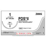 ETHICON Suture, PDS II, Taper Point, TP-1, 2-27", Size 1. MFID: Z690G (USA ONLY)