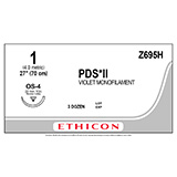 ETHICON Suture, PDS II, Reverse Cutting, OS-4, 27", Size 1. MFID: Z695H (USA ONLY)