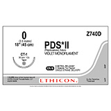 ETHICON Suture, PDS II, Taper Point, CT-1, 8-18", Size 0. MFID: Z740D (USA ONLY)