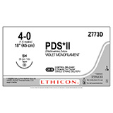ETHICON Suture, PDS II, Taper Point, SH, 8-18", Size 4-0. MFID: Z773D (USA ONLY)