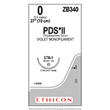 ETHICON Suture, PDS II, ETHIGUARD - Blunt Point, CTB-1, 18", Size 0. MFID: ZB340 (USA ONLY)