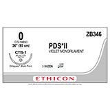 ETHICON Suture, PDS II, ETHIGUARD - Blunt Point, CTB-1, 27", Size 0. MFID: ZB346 (USA ONLY)
