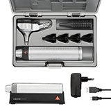 HEINE BETA 200 LED Otoscope Set: BETA 200 Fiber Optic LED Otoscope, BETA4 USB Rechargeable Handle, Plug-In Power Supply, Case. MFID: B-141.28.388