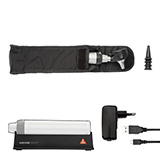HEINE K180 LED Fiber Optic Otoscope Set: BETA K1800 LED Otoscope, BETA 4 USB Rechargeable Handle, USB Cord & Plug-In Power Supply. MFID: B-181.28.388