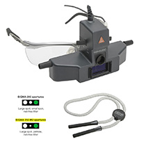HEINE SIGMA 250 LED Indirect Ophthalmoscope M2 with MICRO SPOT APERTURE, S-FRAME, Retaining cord (without Power Source). MFID: C-008.33.345
