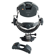 HEINE OMEGA 500 LED Indirect Ophthalmoscope, UNPLUGGED Kit, Wall Transformer, 2 mPack Batteries. MFID: C-008.33.536