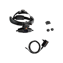 HEINE OMEGA 600 Indirect Ophthalmoscope with battery, +2 D eyepiece, E4-USBC, eyepiece 0 D. MFID: C-008.33.610