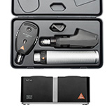 HEINE BETA 200S LED Ophthalmic Diagnostic Set: BETA 200S LED Ophthalmoscope, BETA 200 Streak Retinoscope, BETA4 NT Rechargeable Handle, NT4 Table Charger, Hard Case. MFID: C-262.24.420