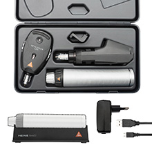 HEINE BETA 200S LED Ophthalmic Diagnostic Set: BETA 200S LED Ophthalmoscope, BETA 200 LED Streak Retinoscope, BETA4 USB Rechargeable Handle, Hard Case. MFID: C-262.28.388