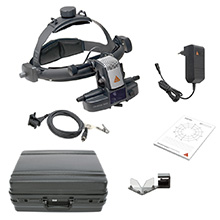 HEINE OMEGA 500 LED Indirect Ophthalmoscope, Plug-in Transformer, Accessories. MFID: C-283.41.320