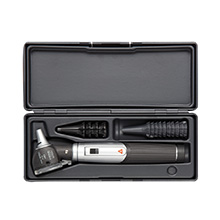 HEINE mini 3000 LED Fiber Optic Otoscope Set, mini 3000 battery handle, Hard Case. MFID: D-885.20.021
