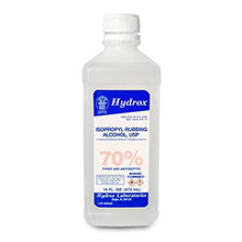 HYDROX Isopropyl Rubbing Alcohol 70%, USP, 16 oz, 12/cs. MFID: D0022