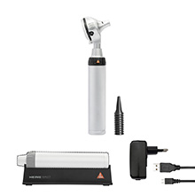 HEINE BETA 200 VET OTOSCOPE KIT: BETA 200 LED VET Fiber Optic Otoscope, BETA4 USB Rechargeable Handle, Plug-In Power Supply. MFID: G-011.28.388