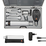 HEINE G100 LED Veterinary Slit Illumination Diagnostic Set, BETA 200 LED Ophthalmoscope, BETA 4 USB Rechargeable Handle, USB Cord & Plug-In Power Supply. MFID: G-148.28.388