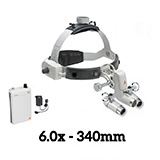 HEINE ML4 LED Headlight Kit, mPack Power Source, HRP Binocular Loupe 6.0 x / 340mm. MFID: J-008.31.457
