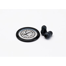 Littmann Spare Parts Kit for Master Classic Stethoscope: Small Snap Tight Soft-Sealing Eartips, Rim/Diaphragm, Black, 10 kits/cs. MFID: 40022