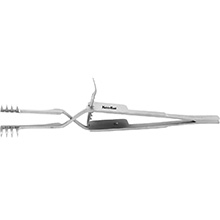MeisterHand HEISS Self-Retaining Cross Action Retractor, 4" (102mm), Sharp Prongs. MFID: MH11-14
