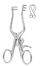 MeisterHand WEITLANER Retractor, 4" (10.2 cm), blunt, 2 X 3 teeth. MFID: MH11-602